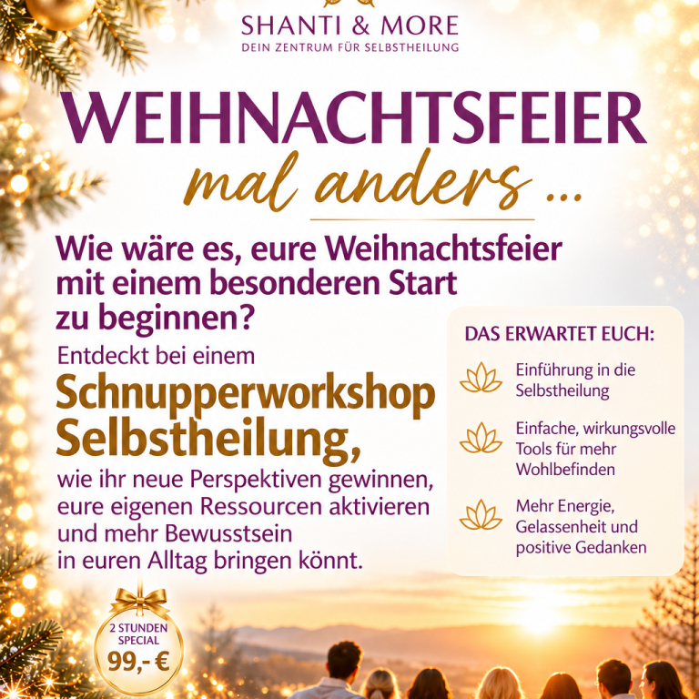 Weihnachtsfeier Spezial Angebot Schnupperworkshop als Weihnachtsfeier mit deinem Team. Weihnachts-Spezial 99 Euro